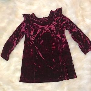 24 month velvet burgundy dress